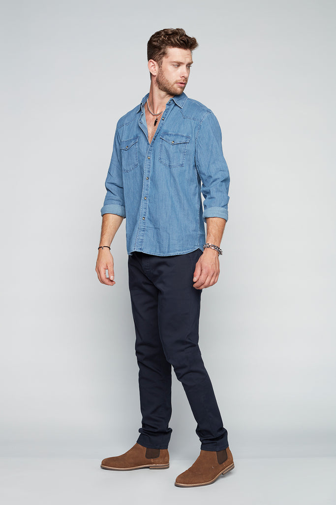 5 Pocket Slim Fit Jeans - Navy - DENIM SOCIETY™
