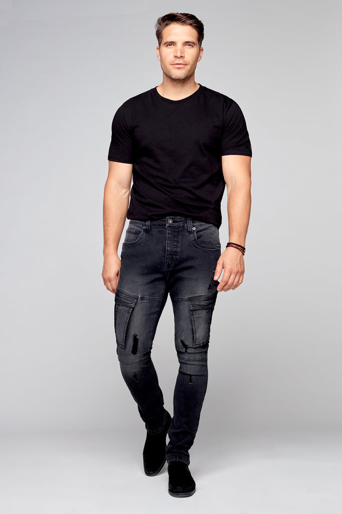 5 Pocket Slim Fit Jeans - Vintage Black - DENIM SOCIETY™