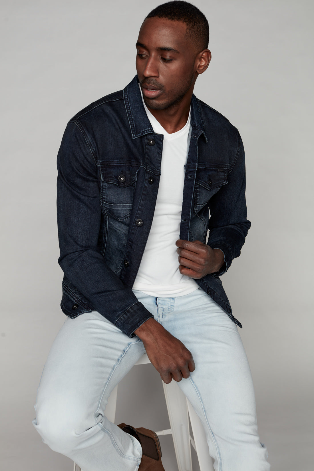 Indigo Dark Wash Denim Jacket (3089768)