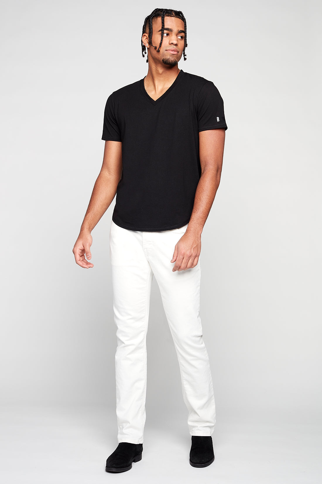 V-Neck T-Shirt - Black - DENIM SOCIETY™