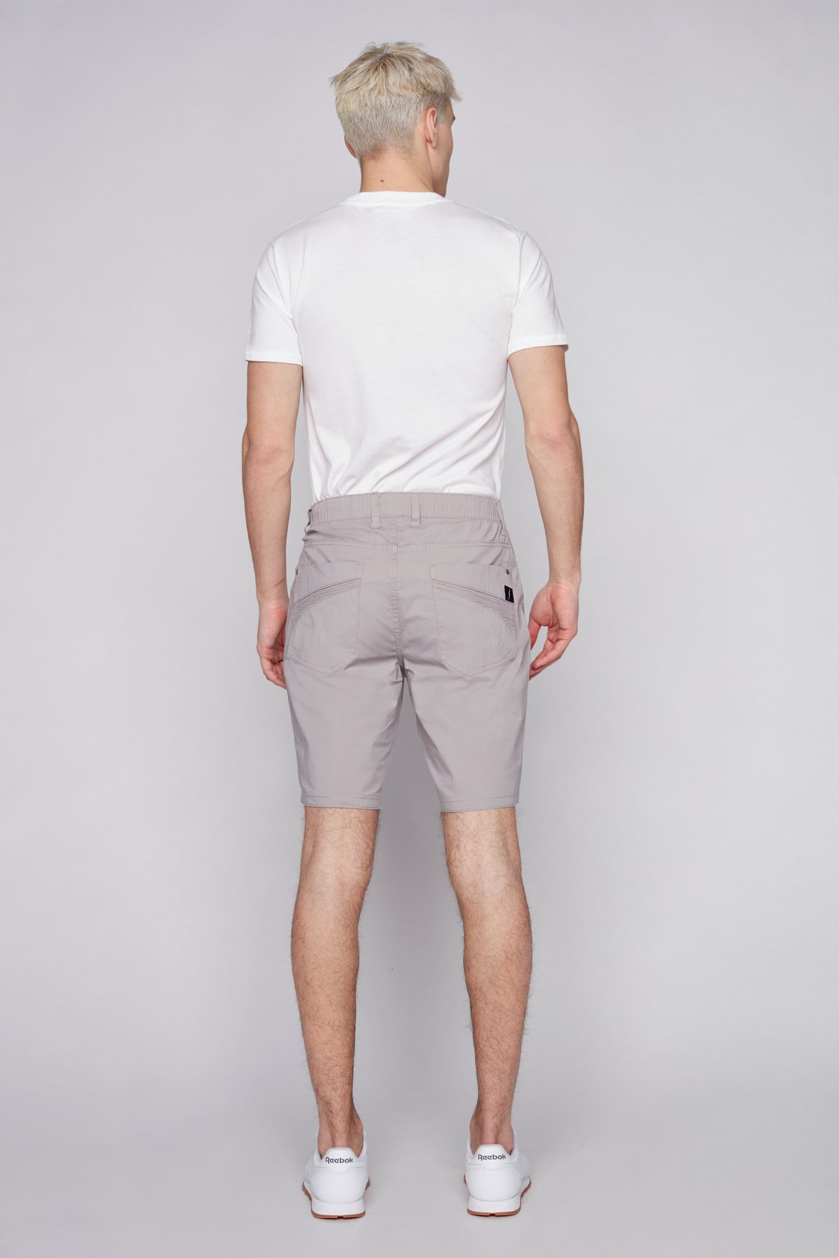 CASH - Mens Ripstop Moto Stitch Short - Light Grey
