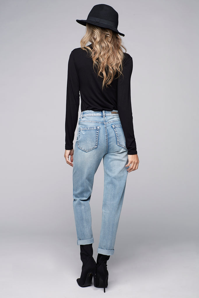 CHARLIE - Boyfriend Jeans - Blue Bleach - DENIM SOCIETY™