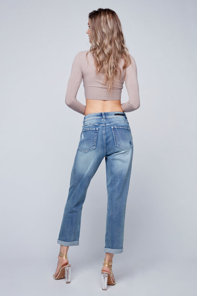 CHARLIE - Boyfriend Jeans - Vintage Light Blue Wash Foxy Jeans™