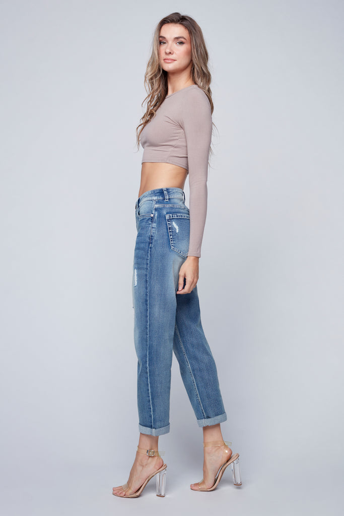 CHARLIE - Boyfriend Jeans - Vintage Light Blue Wash Foxy Jeans™