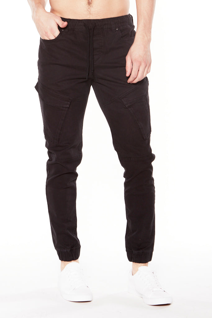 COHEN - 5 Pocket Cargo Jogger - Black - DENIM SOCIETY™