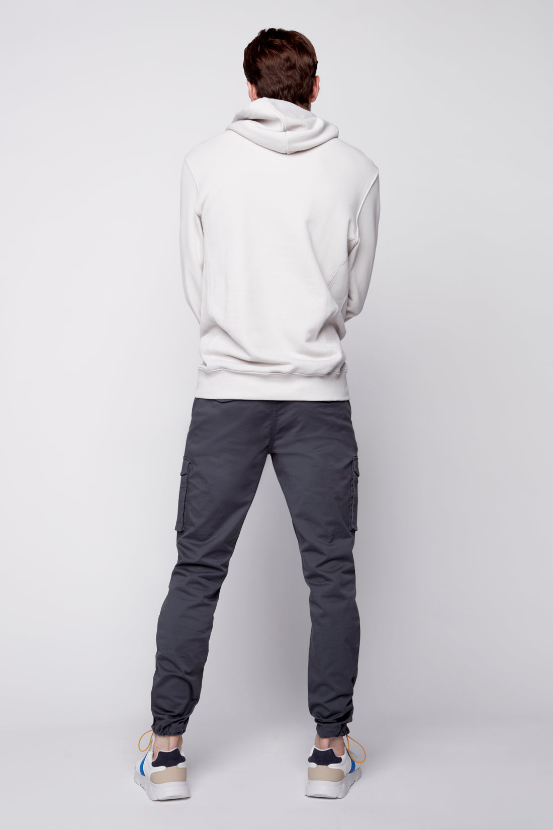 DEAN -  Slim Fit Cargo Chinos (Convertible Joggers) - Dark Grey - DENIM SOCIETY™