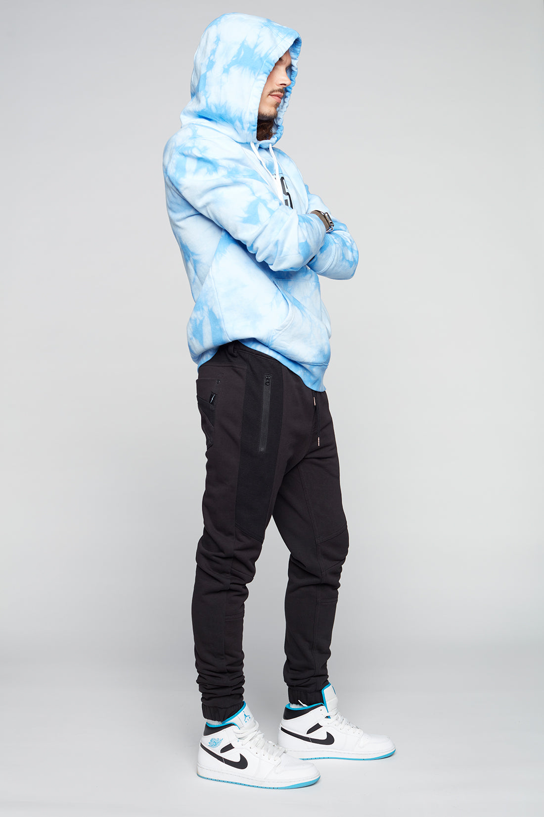HENDRIX - 5 Pocket Moto Stitch French Terry Jogger - Black - DENIM SOCIETY™