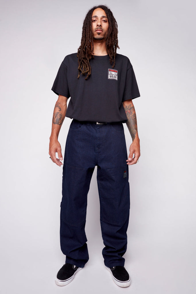 Carpenter Pant In Stretch Raw Denim - Indigo - DENIM SOCIETY™