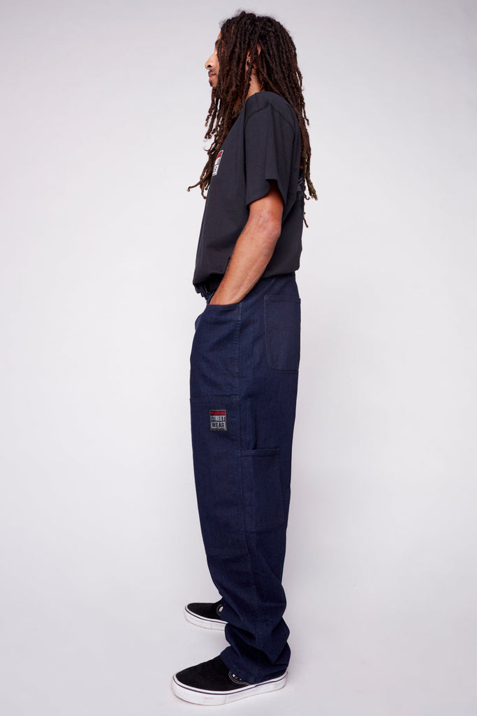 Carpenter Pant In Stretch Raw Denim - Indigo - DENIM SOCIETY™