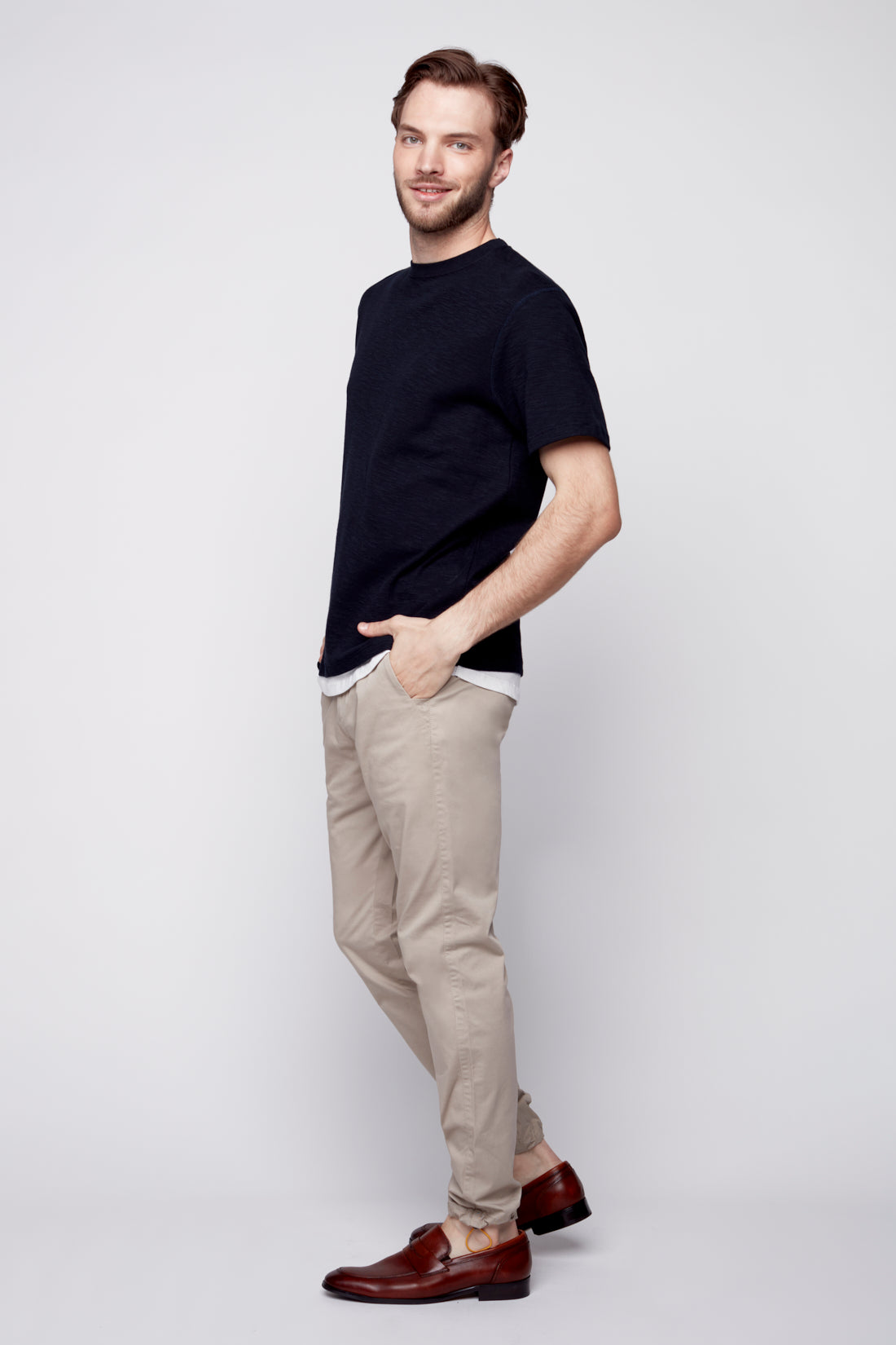ELTON -  Slim Fit Chinos (Convertible Joggers) - Sage - DENIM SOCIETY™