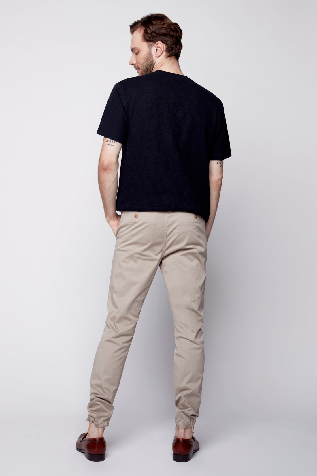 ELTON -  Slim Fit Chinos (Convertible Joggers) - Sage - DENIM SOCIETY™