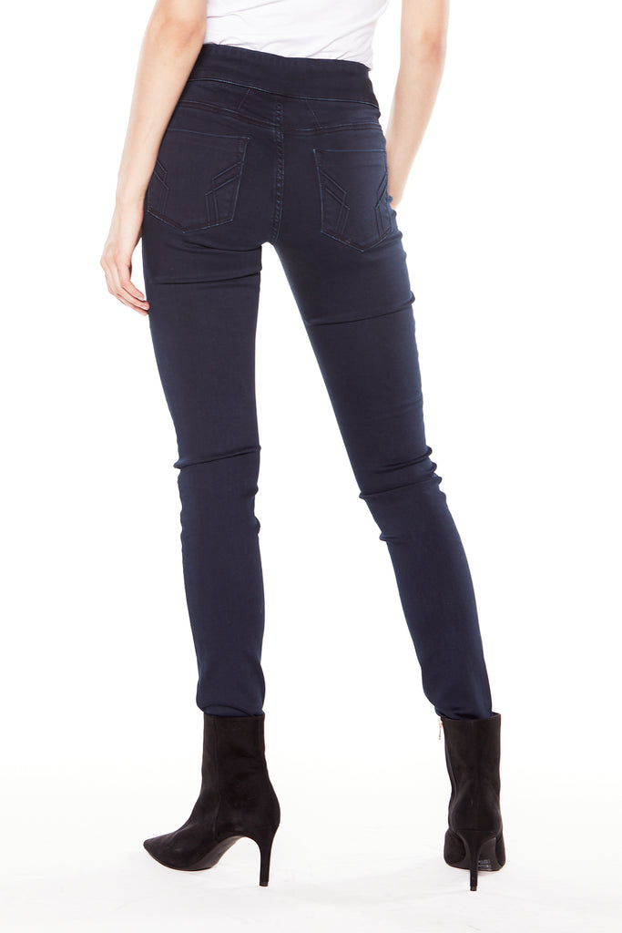 OLIVIAX - Pull-On Jeggings - Dark Indigo Rinse - DENIM SOCIETY™