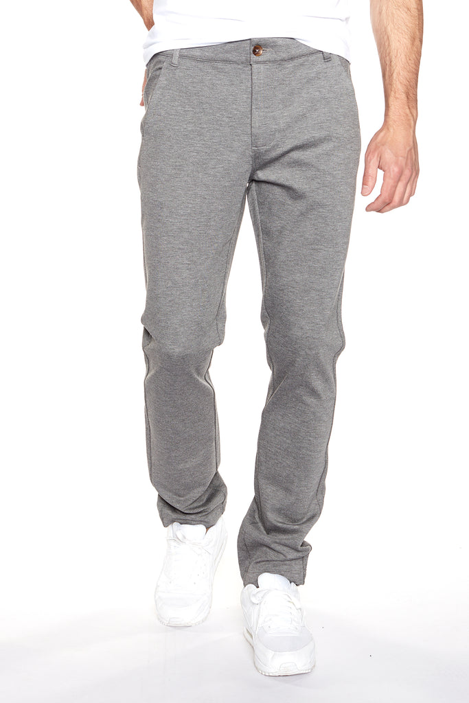 ELTON -  Slim Fit Convertible Knit Jogger - Med Grey - DENIM SOCIETY™