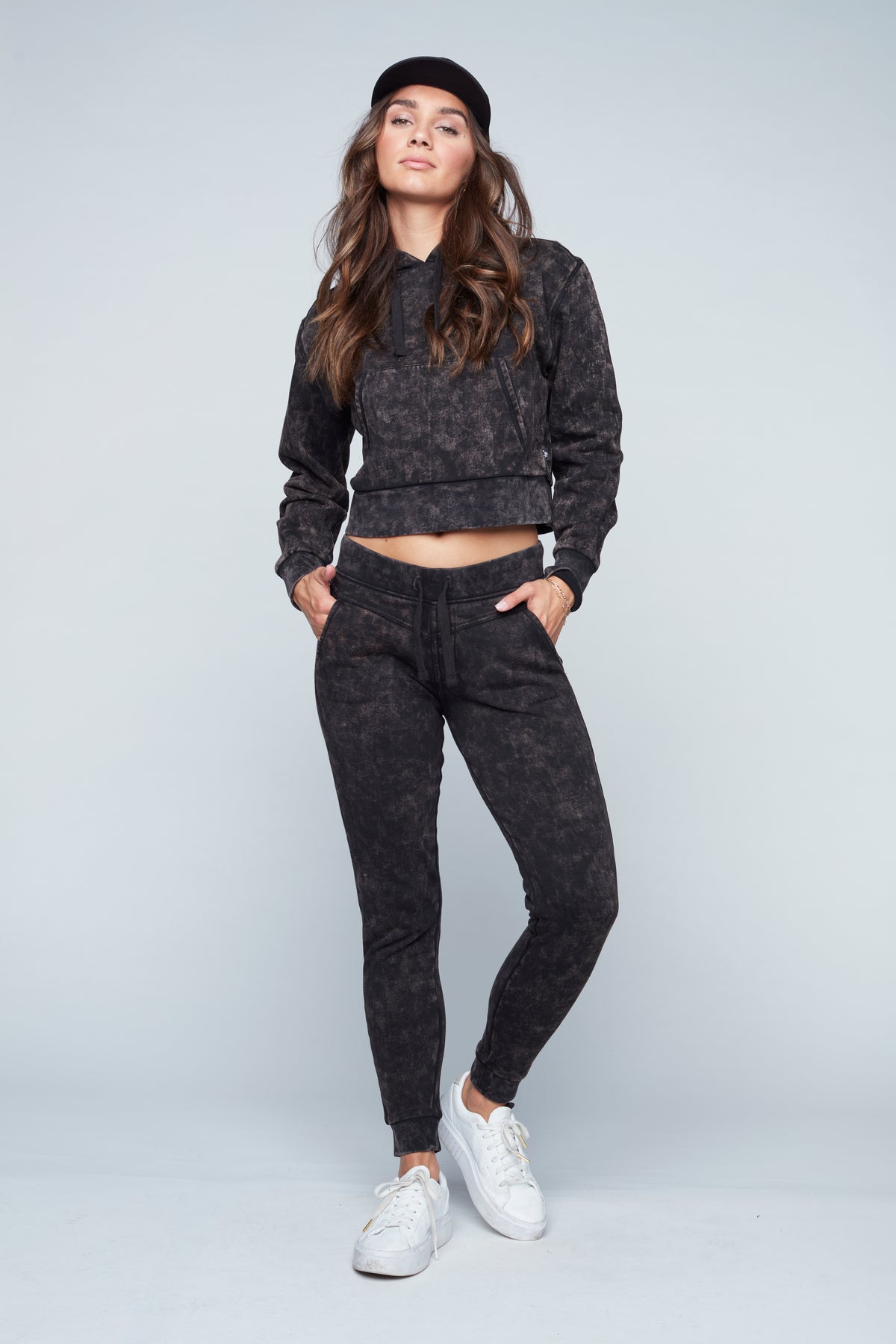Acid Wash Comfort Terry Joggers - Black Acid - DENIM SOCIETY™