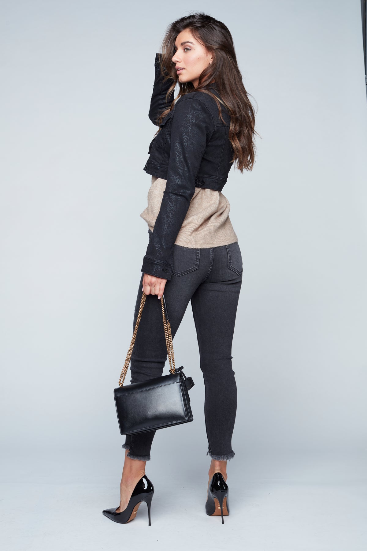 ELLE - High Rise Cropped Jean - Vintage Black - DENIM SOCIETY™