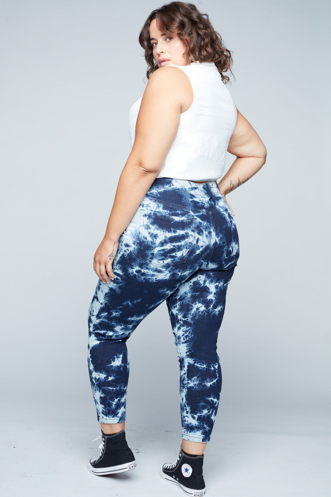 JAMIE - Mid Rise Cropped Jeans - Indigo