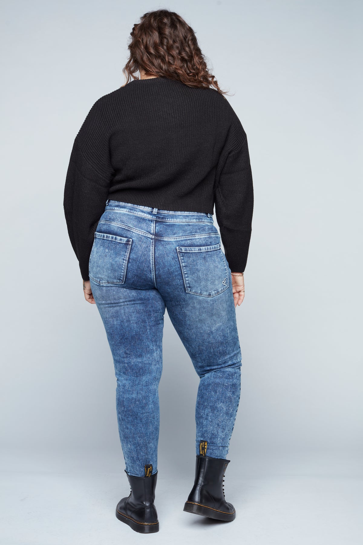 MIA - Mid Rise Skinny - Dark Blue Acid Wash - DENIM SOCIETY™