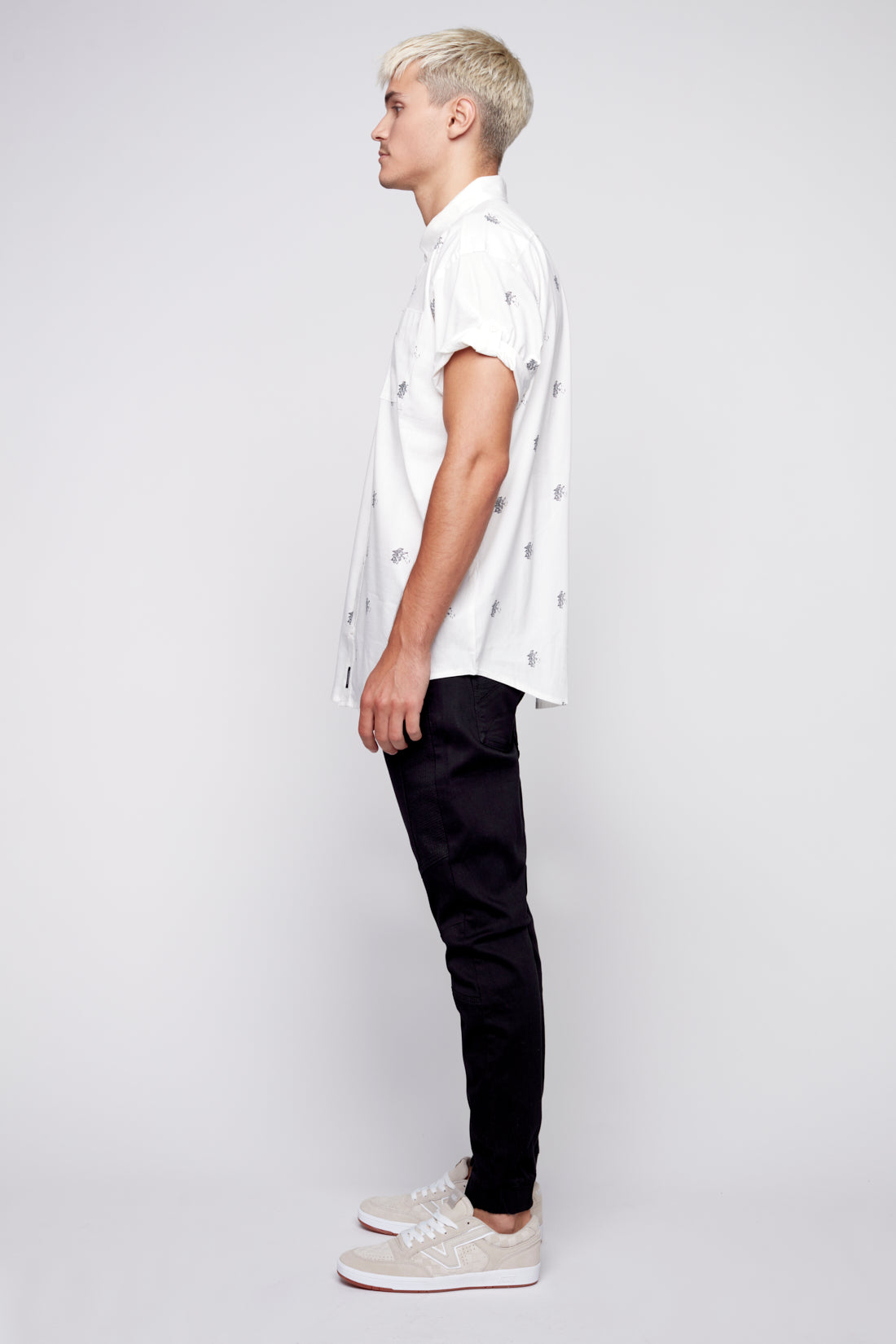 HENDRIX - 5 Pocket  Moto Stitch Jogger - Black - DENIM SOCIETY™