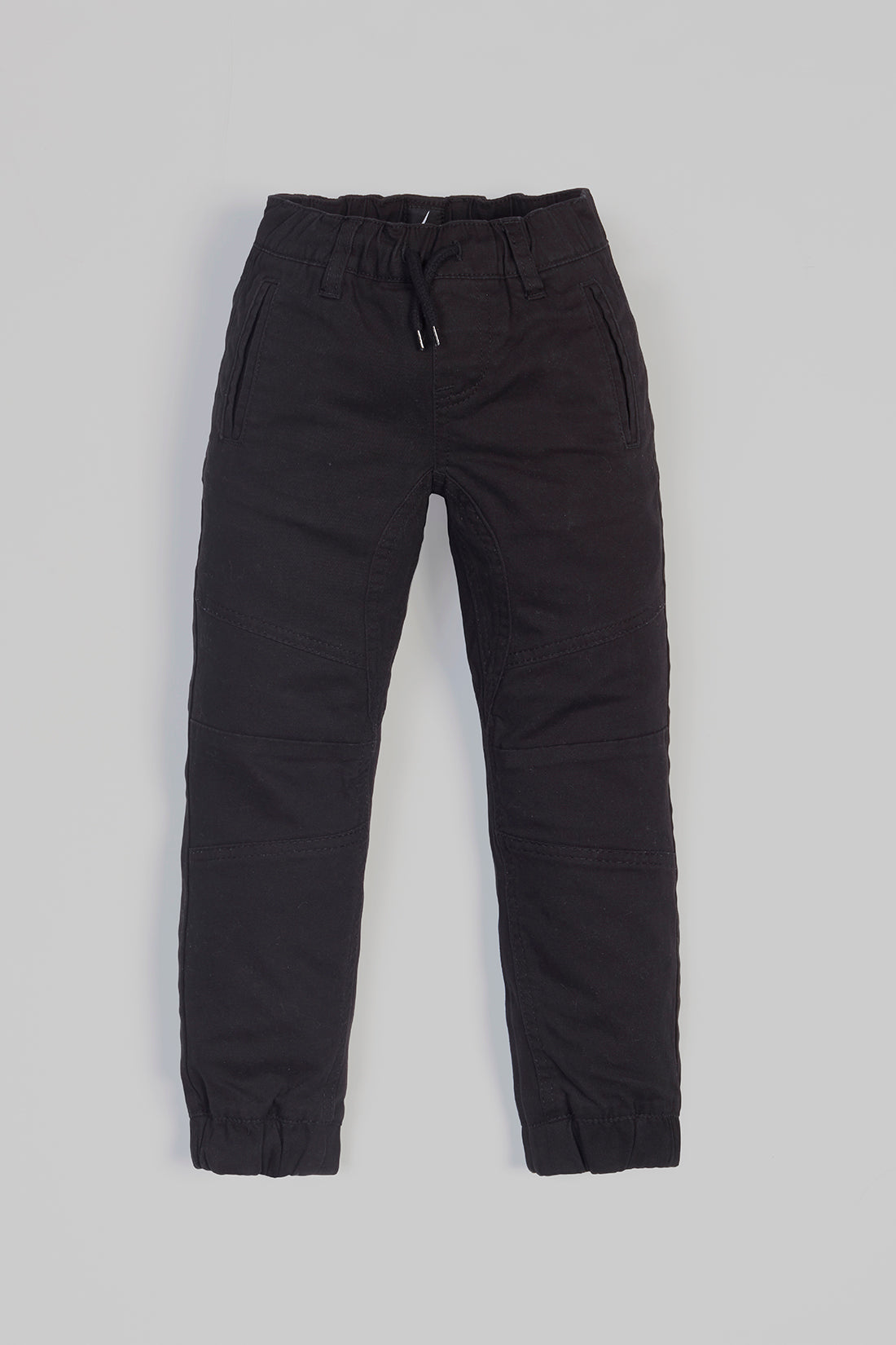 TODDLER HENDRIX - 5 Pocket Twill Moto Stitch Jogger - Black - DENIM SOCIETY™