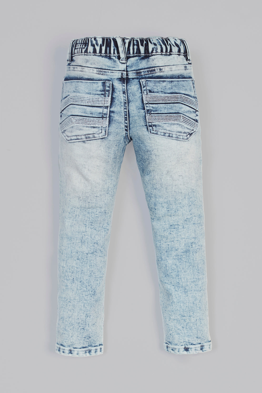 TODDLER IDOL - 5 Pocket Flex Denim Pull On Skinny - Light Indigo Acid Wash - DENIM SOCIETY™