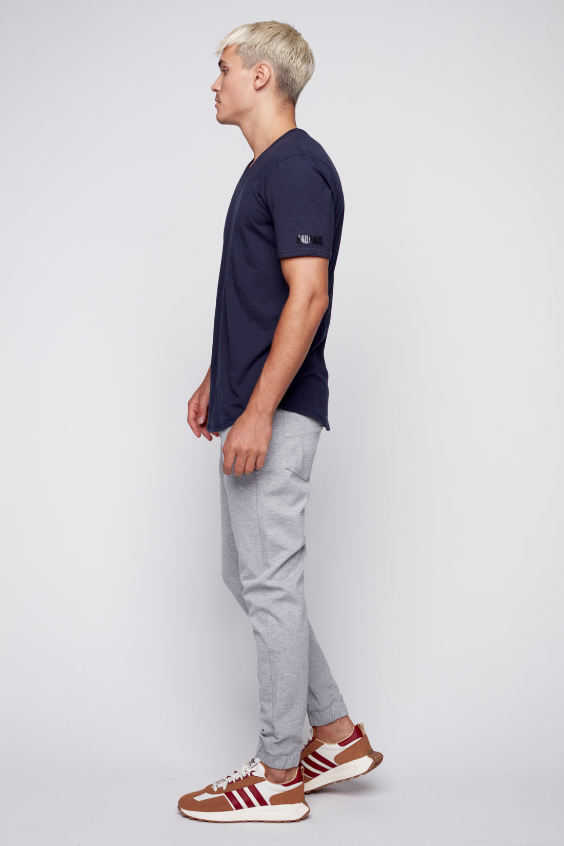 JAGGER - 5 Pocket Classic Knit Jogger - Light Grey Heather - DENIM SOCIETY™