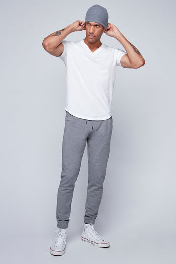 JAGGER - 5 Pocket Classic Knit Jogger - Mid Grey - DENIM SOCIETY™