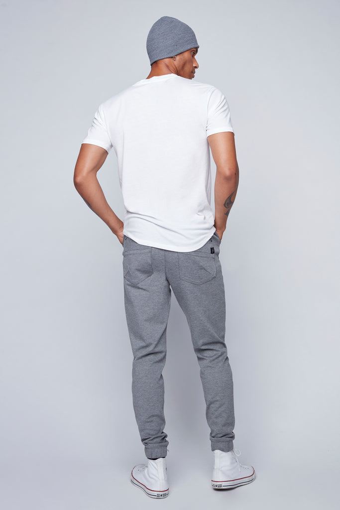 JAGGER - 5 Pocket Classic Knit Jogger - Mid Grey - DENIM SOCIETY™