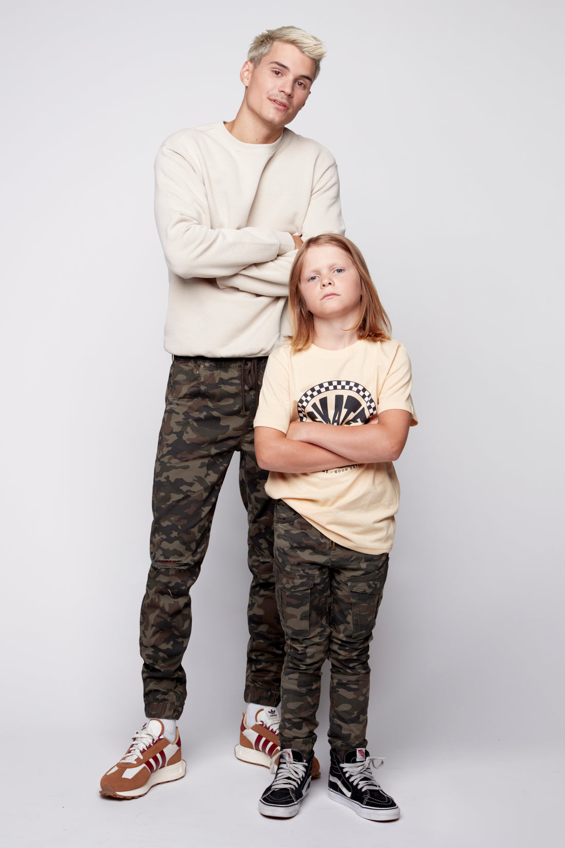 JAGGER - Distressed 5 Pocket Twill Classic Jogger - Camo - DENIM SOCIETY™