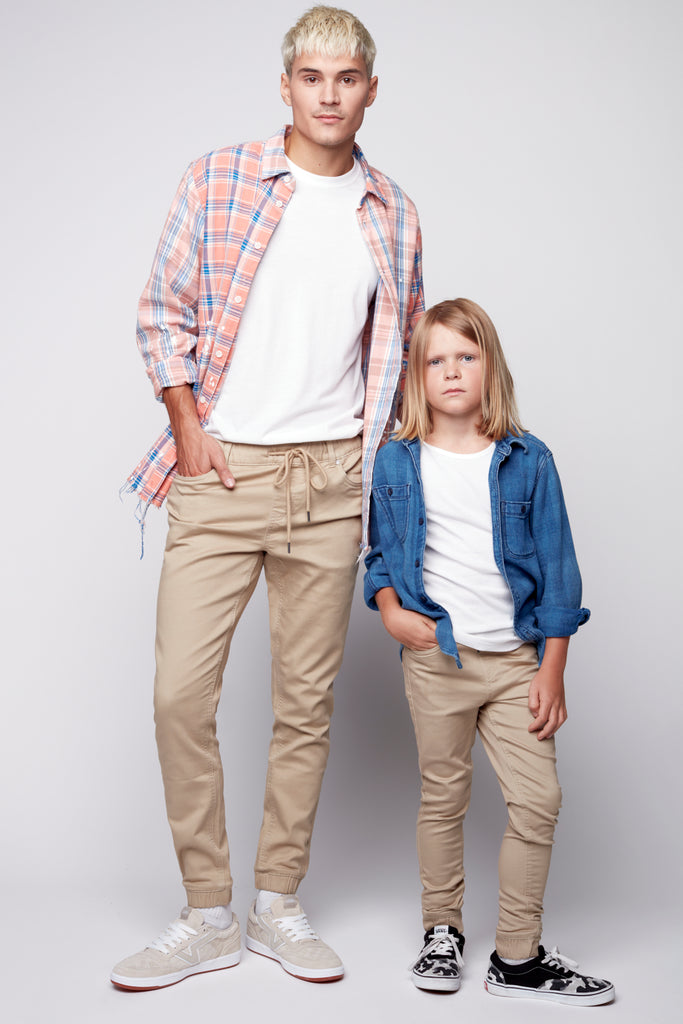 JAGGER - 5 Pocket Soft French Terry Classic Jogger - Tan DNM.WORKS™