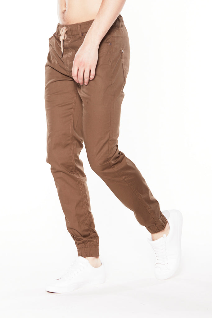 JAGGER - 5 Pocket Twill Classic Jogger - Tobacco - DENIM SOCIETY™