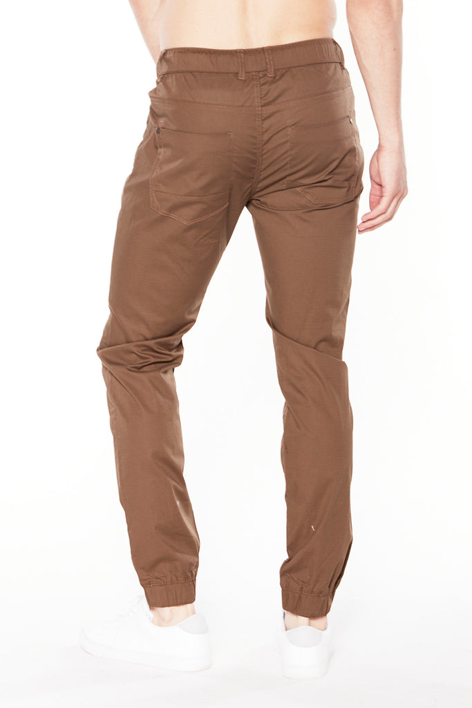 JAGGER - 5 Pocket Twill Classic Jogger - Tobacco - DENIM SOCIETY™