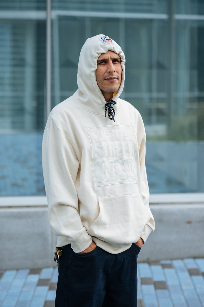 Front Embroided Logo Hoodie - Bone - DENIM SOCIETY™