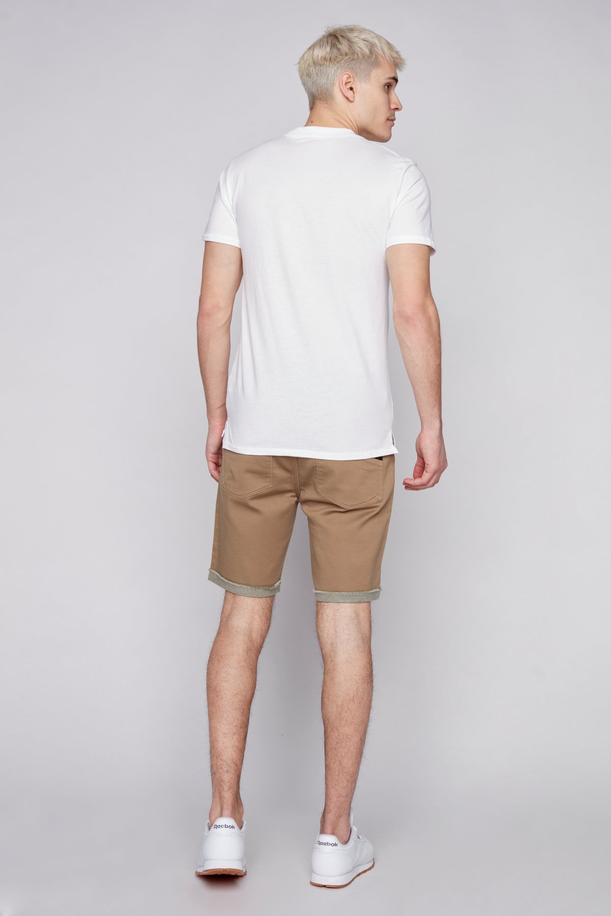 LENNON - Mens Rolled Up Shorts - Beige