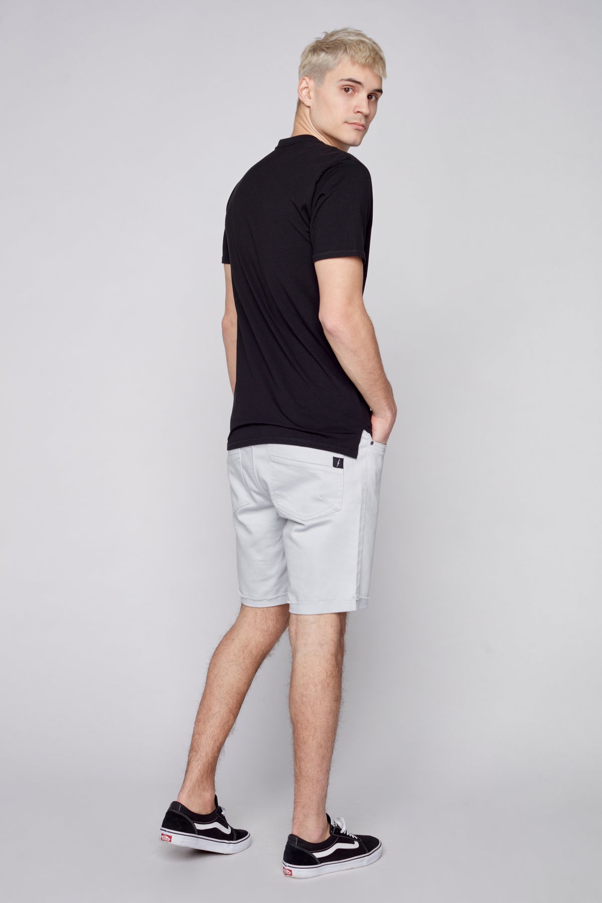 LENNON - Mens Rolled Up Shorts - Frost Blue