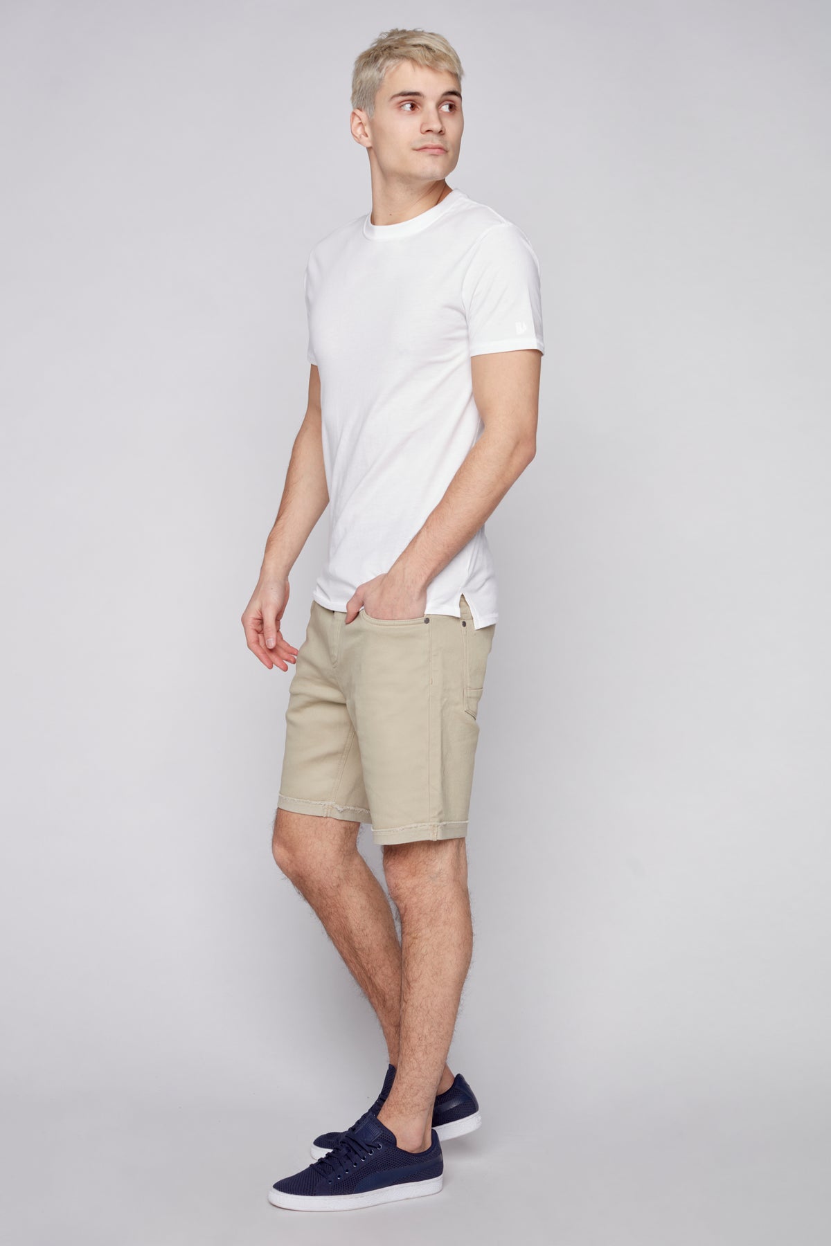 LENNON - Mens Rolled Up Shorts - Tan