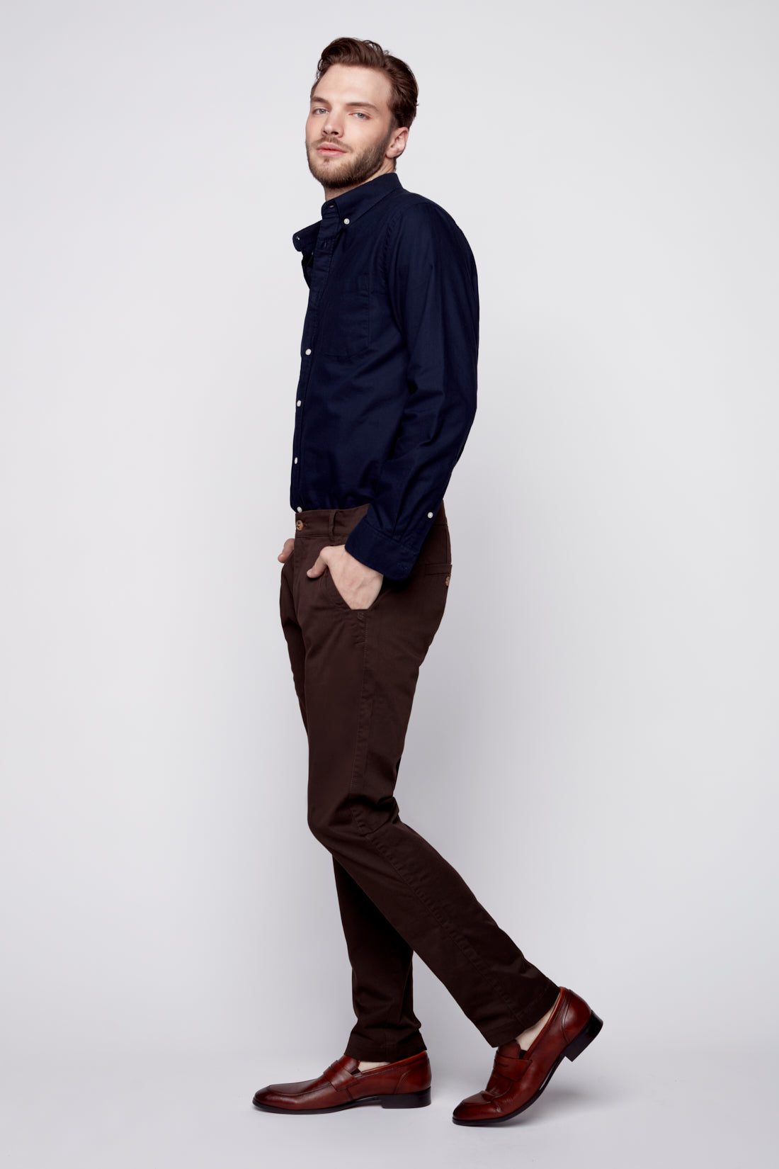 MARLEY - Slim Fit Chinos - Brown - DENIM SOCIETY™
