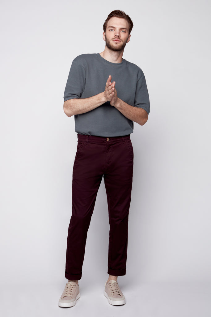 MARLEY - Slim Fit Chinos - Wine - DENIM SOCIETY™