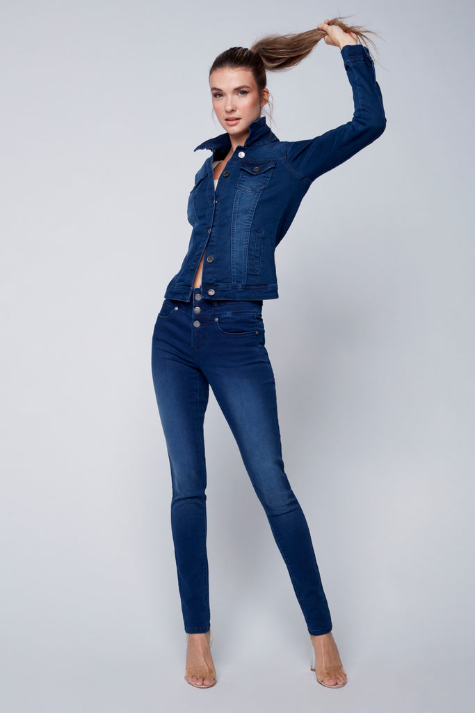 MIA - Mid Rise Skinny - Tinted Dark Indigo Rinse - DENIM SOCIETY™