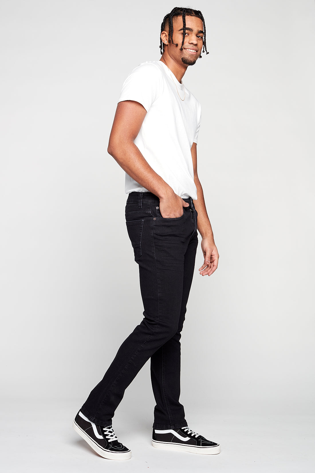 FRANKIE - 5 Pocket Straight Leg Jean - Black - DENIM SOCIETY™