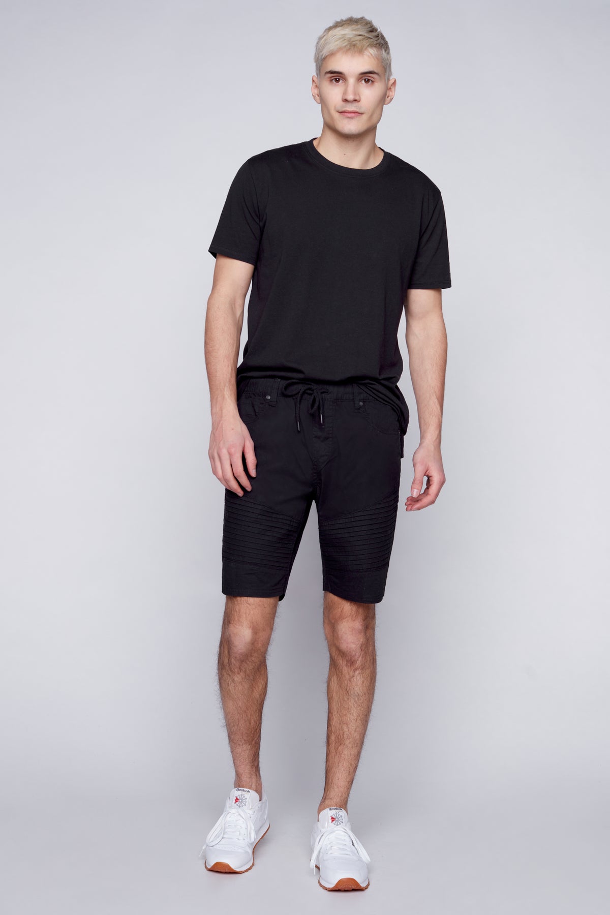 PHOENIX - Mens Flex Denim Moto Short - Black