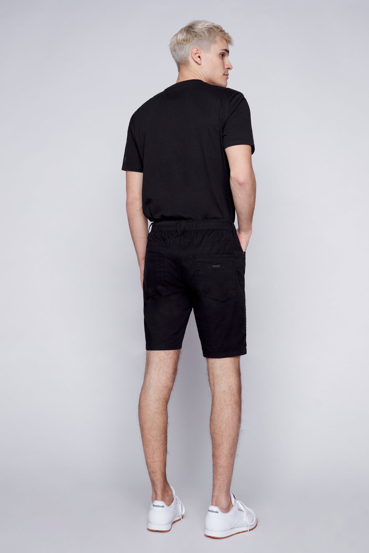 PHOENIX - Mens Flex Denim Moto Short - Black