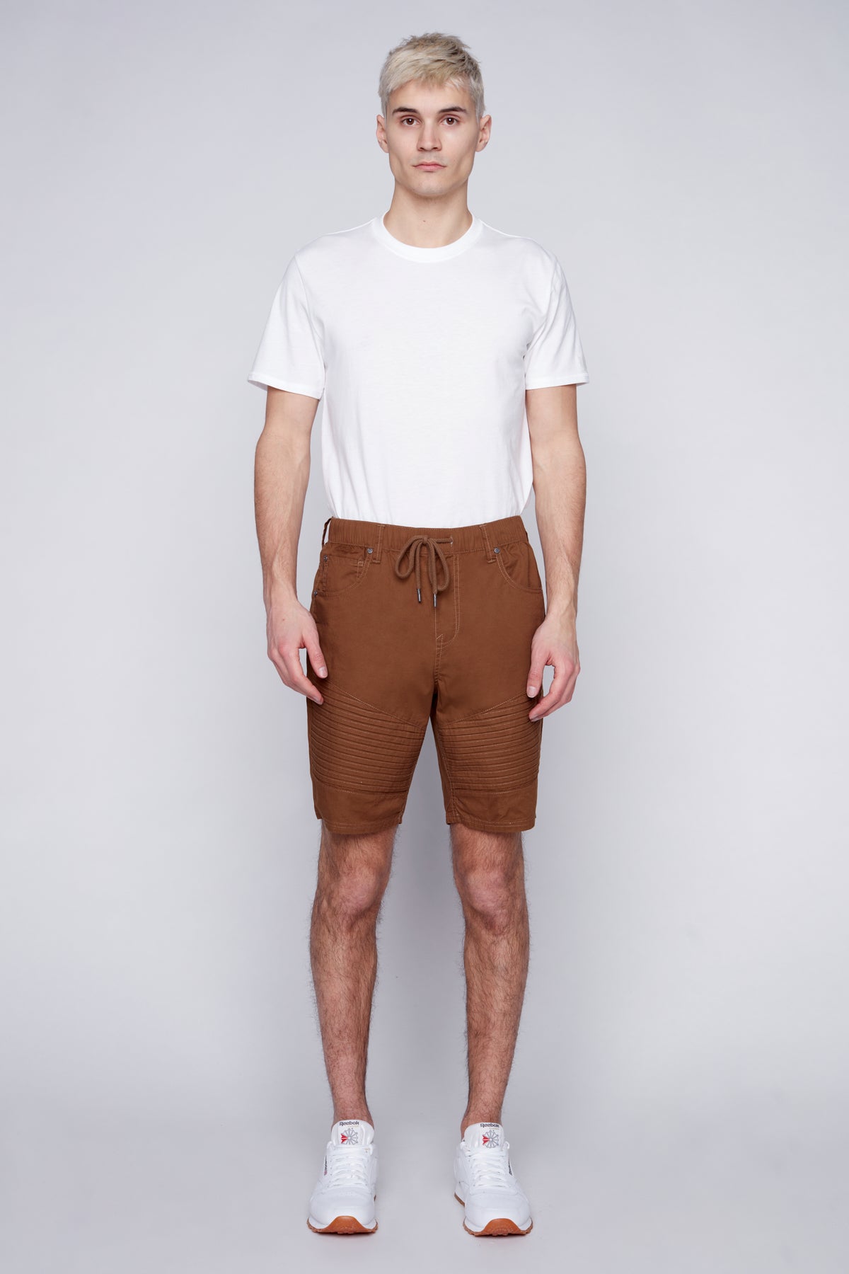 PHOENIX - Mens Flex Denim Moto Short - Tobacco