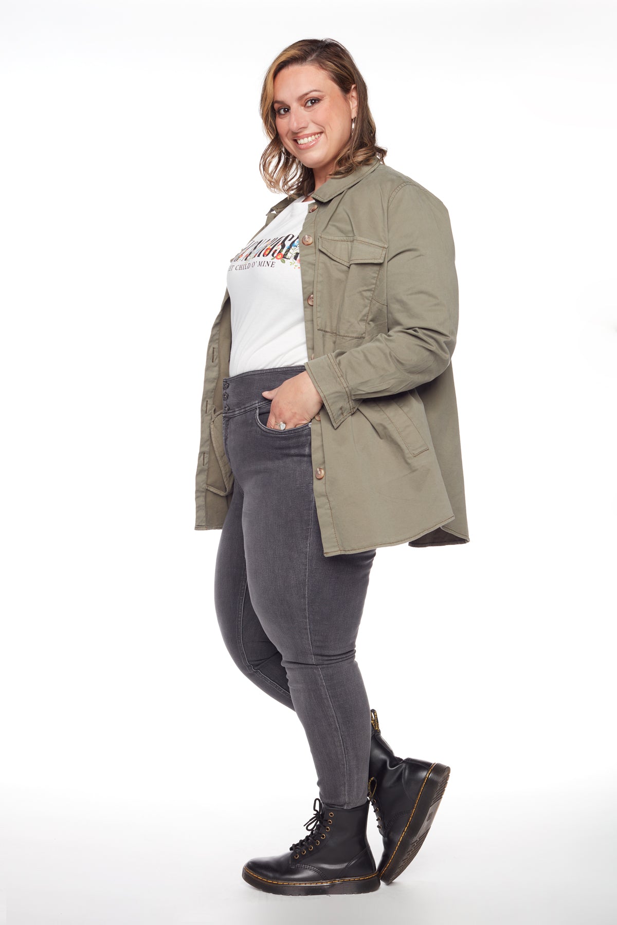 MIA - High Rise Skinny PLUS - Dark Grey Wash - DENIM SOCIETY™