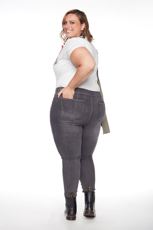 MIA - High Rise Skinny PLUS - Dark Grey Wash - DENIM SOCIETY™