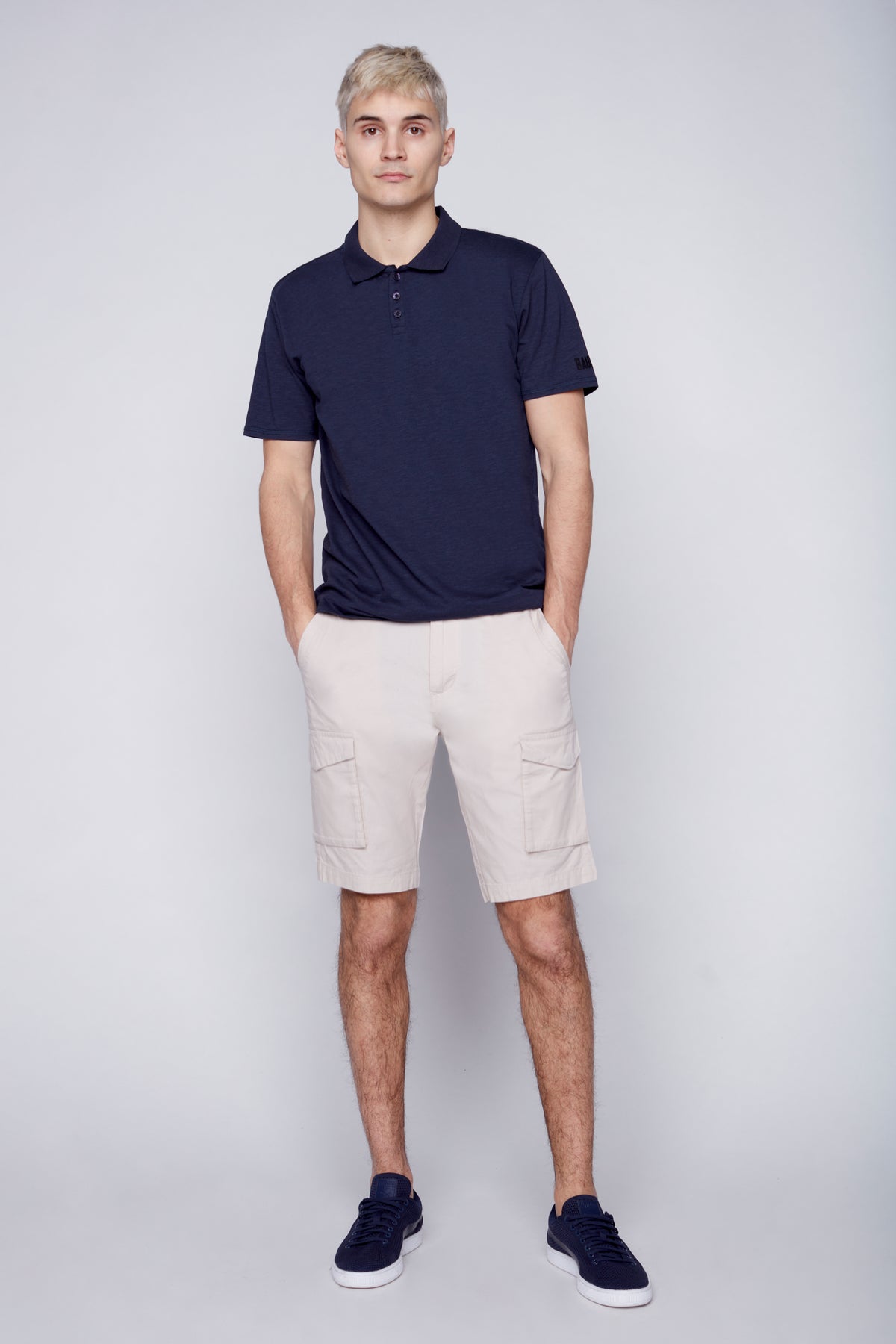 PRESLEY - Zip Front  Cargo Shorts - Sand