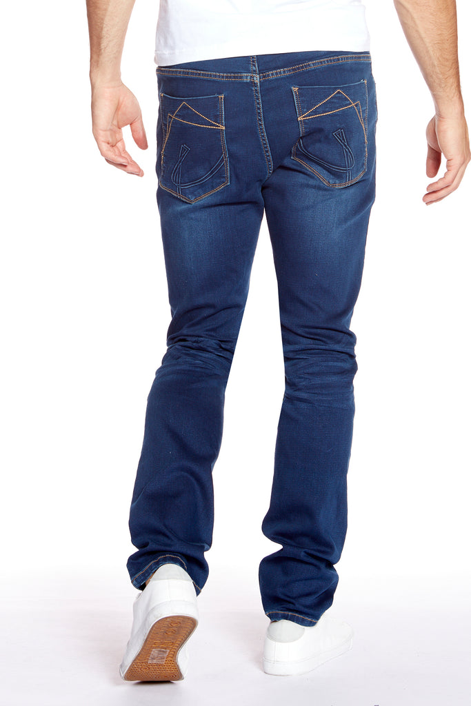 5 Pocket Straight Fit Jeans - Dark Blue Wash - DENIM SOCIETY™