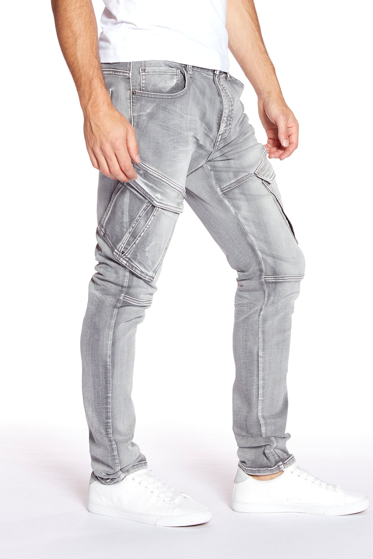 5 Pocket Slim Fit Jeans - Light Grey Wash - DENIM SOCIETY™