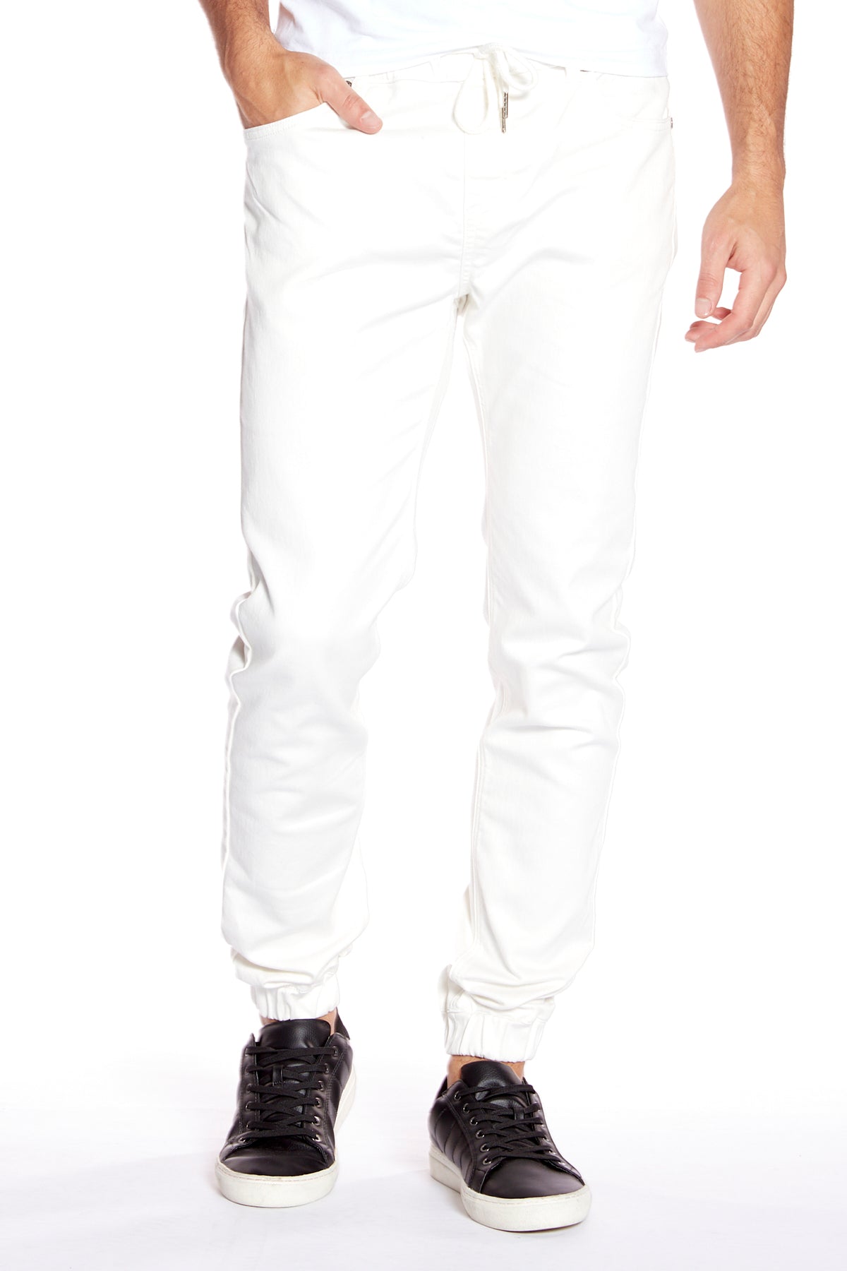JAGGER - 5 Pocket Soft French Terry Classic Jogger - Off White - DENIM SOCIETY™