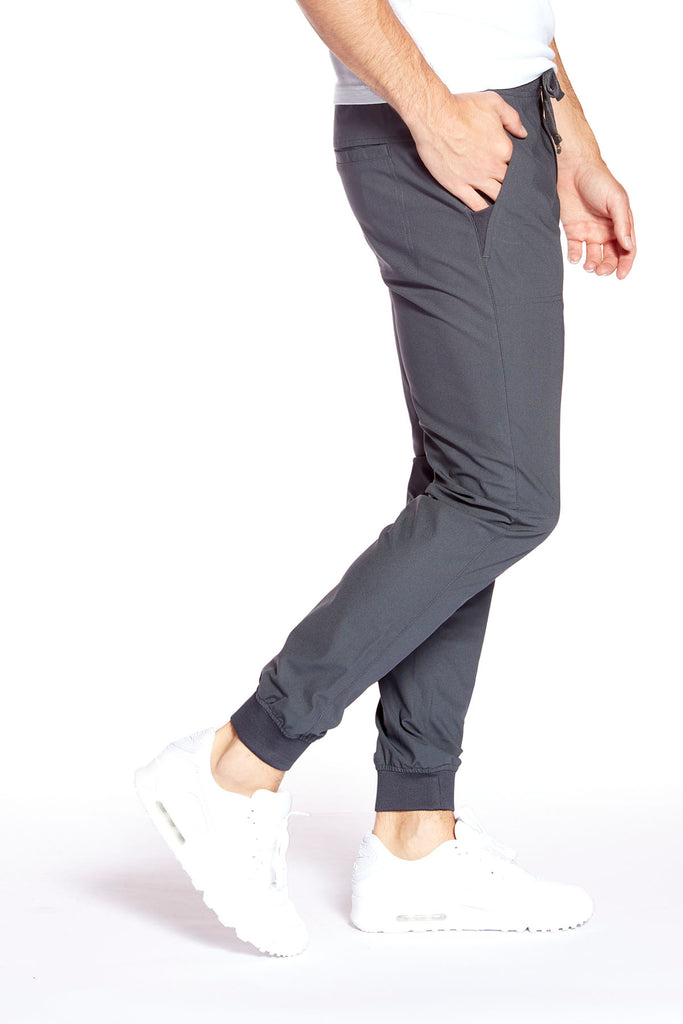 AXEL - Pull-On Jogger with Elasticized Waist & Cuffs - Charcoal s-l-a-c-k-e-r™