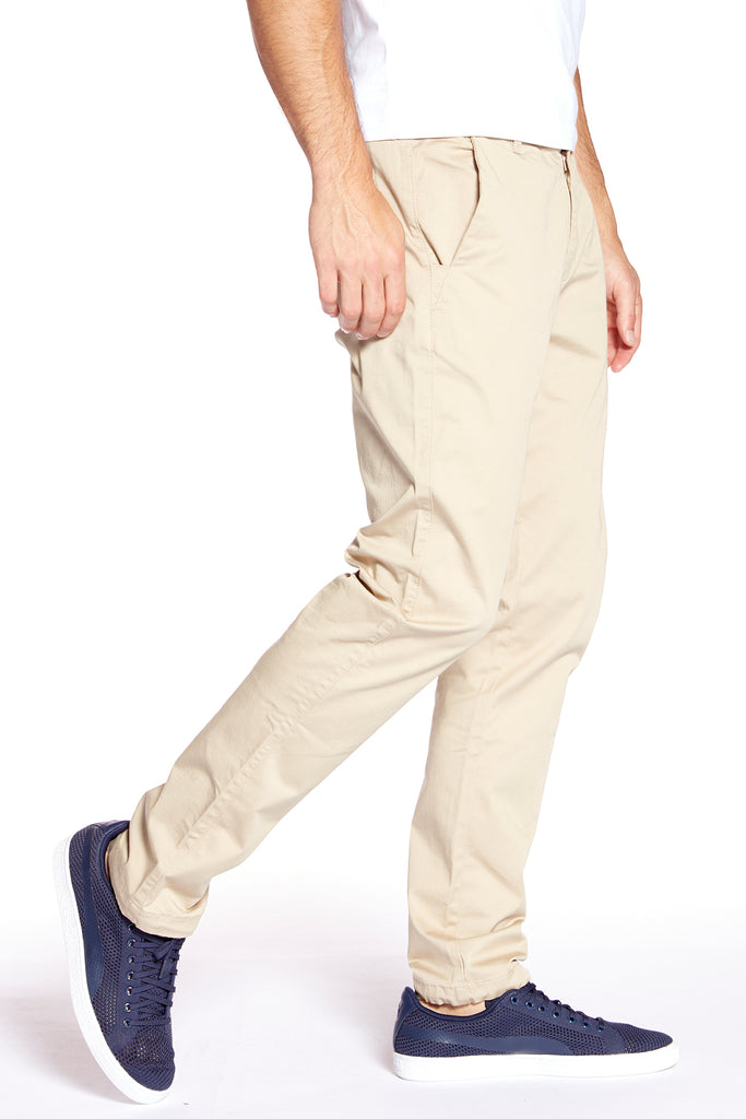 ELTON -  Slim Fit Chinos (Convertible Joggers) - Tan - DENIM SOCIETY™